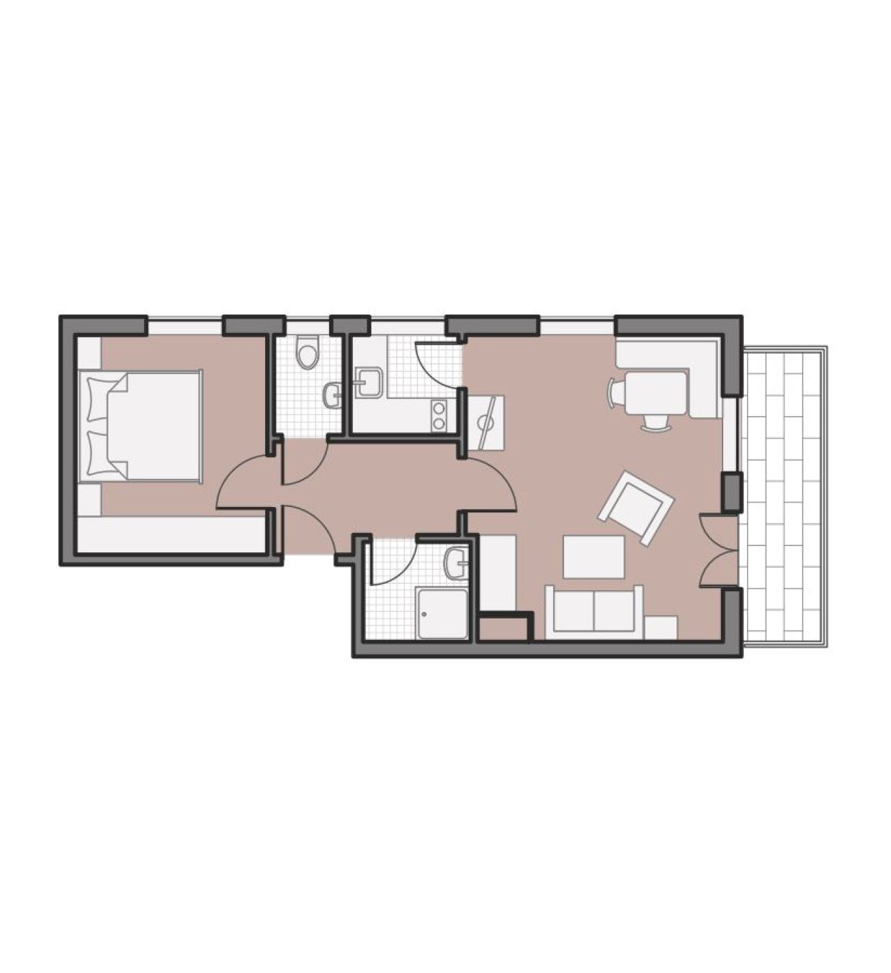 Grundriss der Ferienwohnung Sonnenkopf