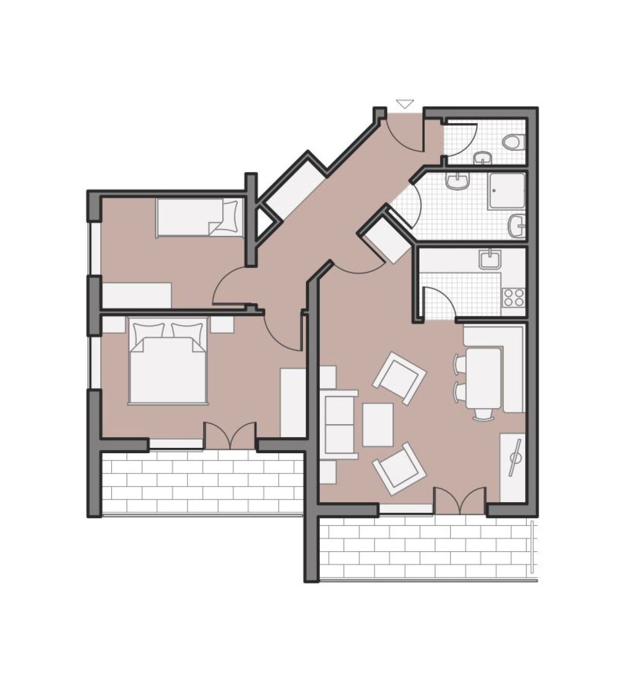 Grundriss der Ferienwohnung Krottenkopf