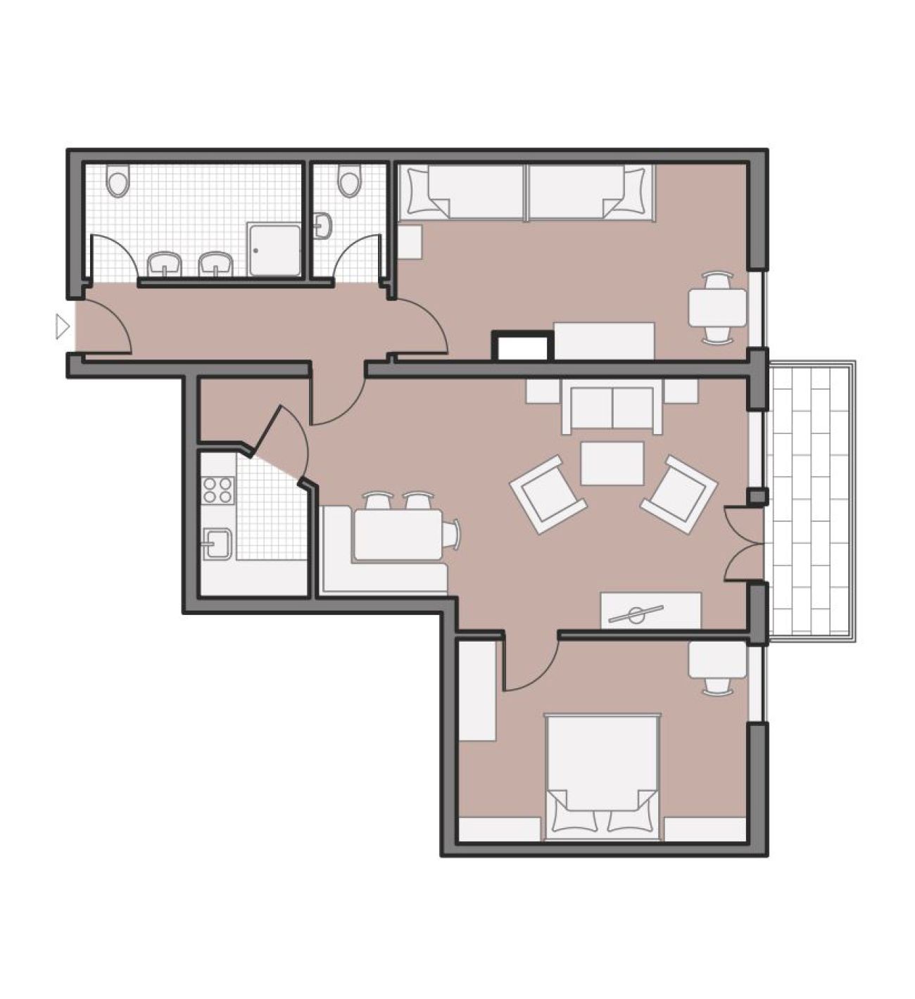 Grundriss der Ferienwohnung Entschenkopf