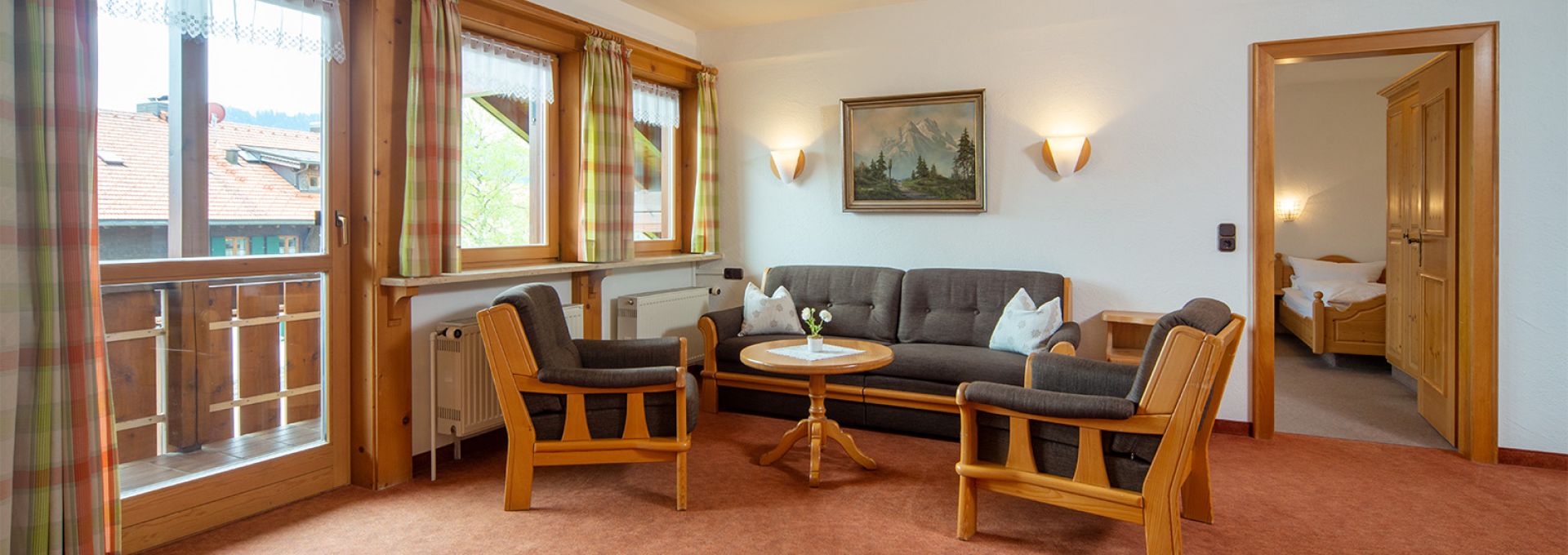 Ferienwohnung Allgäu Panorama, Allgäuer Bergblick in Fischen